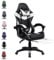 Neo Executive PU Leather Massage Sport Racing Gaming Home Office Computer Chair Lumbar Back Support Footrest (White)