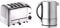 Dualit 40352 Classic 4 Slice Vario Toaster - Stainless steel, hand built in the UK, Silver & 72926 Architect Kettle | 1.5 Litre 2.3 KW Stainless Steel Kettle With Grey Trim