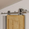 8FT/244CM Stainless Steel Sliding Barn Door Hardware Kit for Single Wood Door Heavy Duty(T Shape Hanger)