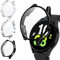 [3Pezzi] Kamita Cover Compatibile Con Samsung Galaxy Watch 5/Watch 4 44mm, Pellicola Protettiva per Schermo Cover Completa Protezione Custodie TPU per Galaxy Watch5/Watch4(Trasparente+Nero+Argento)