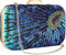 BWKUNOLF Abend-Clutch mit Perlen und Pailletten, Pfau, Party, Hochzeit, Geldbörse, 20,1 x 11,7 x 4,8 cm
