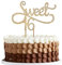 Gold Tortendeko Zahl 16 Kuchendeko,Glitzer Diamanten zahlen Tortenaufleger Cupcake Topper Tortenstecker Tortenaufsatz Zahnstocher Deko für Sweet 16. Jahre Mädchen Hochzeit Geburtstag Party Dekoration