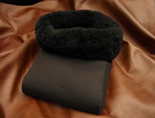 Premium echt Lammfell Fußtasche Fußwärmer Fußsack | braunes Fell, brauner Bezug | 2 Größen