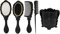 Kichvoe Haarbürste Vintage Schwarz Haarbürste Kamm-Set Bürste Kamm-Set Nasshaarbürsten Perückenbürste Vintage Haarbürste Handspiegel Mit Halter Haarbürsten Halter Kamm Mit Handspiegel