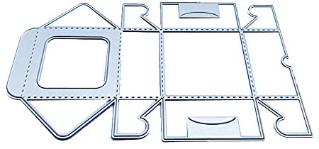 3D Quadratische Box Metall Stanzformen, Stanzformen für Kartenherstellung Abstand, Prägeschablonen für Scrapbooking, DIY Album Papier Karten Dekoration