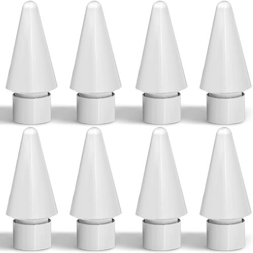 8 Stück für Apple Pencil 2. Generation, verbesserte Ersatz-Stiftspitzen für Apple Pencil Spitzen und Apple Pencil 1. Generation, Zubehör, kompatibel mit Apple Pencil 2. Generation iPad Pro