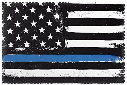 Tischsets mit USA-Flagge, Retro-Design, 45,7 x 30,5 cm, leicht, hitzebeständig, wasserdicht, praktisch