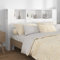 Festnight kopfteil Bett 160 mit ablage Kopfteil mit Aufbewahrung kopfteil Holz 160 Kopfteil-Regal Wand-Kopfteil Betthaupt Bettkopfteil Schlafzimmer-Hochglanz-Weiß-160x18,5x104,5 cm
