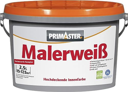 Primaster Malerweiß konservierungsmittelfrei 2,5 L Malerweiß