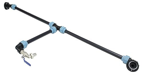 IBC Adapter Verbindungsset S60x6 IBC Tankverbindung Schlauch IBC Tank Verbinder 3/4 Schwananhals Wasserhahn Schlaucharmaturen Wassertank Verbindung Rohr Regentonne für Regenwassertanks IBC Container