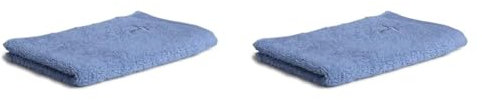 Möve Superwuschel Gästetuch, 100% Baumwolle, Cornflower, 30 x 50 cm (Packung mit 2)