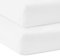 Bloomsbury Mill - Draps-housses pour berceau pour bébés – Convient aux berceaux Chicco Next to Me – 100 % coton bio – Draps de berceau junior doux et respirants – 50 x 83 cm – Blanc uni – Lot de 2