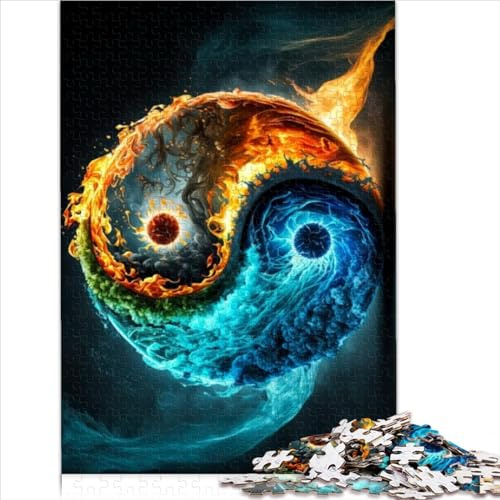 1000 Teile Puzzles für Erwachsene, Geschenke, Yin- und Yang-Puzzles, Holzpuzzles, tolles Geschenk für Erwachsene 29,52x19,68 Zoll