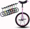 Einrad für Erwachsene und Kinder, 16, 18, 20, 24 Zoll, höhenverstellbar, Balance-Fahrrad-Übungstrainer, Verwendung für Kinder und Erwachsene, Übungsspaß, Fahrrad-Zyklus, Fitness (Farbe: Pink, Grö