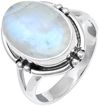 JEWELFORCE Edelstein-Bandring, 925er-Sterlingsilber, Bandring für Männer und Frauen, Bandring in allen Größen, Geschenkartikel, Schmuck JSR-202