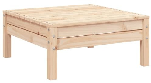 vidaXL Repose-Pied de Jardin, Table Basse, Tabouret de Repos, Meuble de Terrasse Patio Balcon Arrière-Cour Extérieur, Bois de Pin Massif