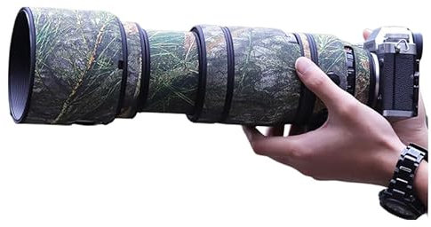 CHASING BIRDS Camouflage Imperméable Lens Coat pour FUJIFILM XF 100-400mm F4.5-5.6 R LM OIS WR Housse de protection imperméable (Camouflage feuille verte, avec 1.4X et 2.0X TC)