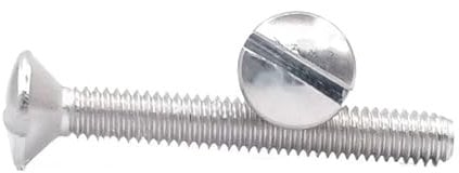 20pcs M2 M2.5 M3 M4 M5 A2-70 304 Stainless Steel Slotted Countersunk Head Half Oval Screw Bolt (Color : 25mm, Size : 20pcs M4)