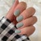 24 Stück Nägel Zum Aufkleben - Press on Nails mit Kleber, Kunstnägel Fake Nails für Nails Art,Schöne Square French Fingernägel (Salbeigrün)