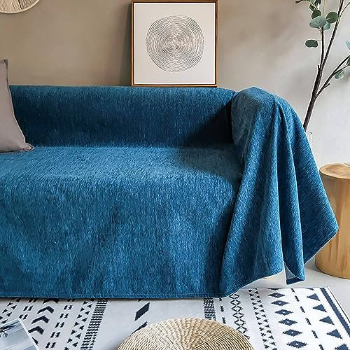 Bishilin Sofabezug Ecksofa 1 Sitzer, Überwurf Sofa Katzenschutz 180x200CM Marineblau Couchbezug Eckcouch Universal