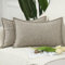 Madizz 2er Set Polyester- Leinen Kissenbezügen Weiche dekorative Kissenbezüge für Sofa Schlafzimmer Kissenhülle Gemischtes Taupe 30x50 cm Rechteckig