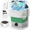 Portable Washing Machine, 14L 2.2kg 2 in1 Portable Washe with Deep Cleaning of Underwear, Baby Clothes, Small Item, Small Washing Machine Suitable for Apartments, Dorm, Camping, Green