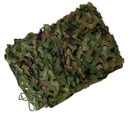 Yoeoefuo Tarnnetz Dschungel Sonnenschutz Camouflage Net 1x1m - 10x10m Mehrere Größen Outdoor Jagd Verstecknetz Bundeswehr Waldtarnnetz Sonnensegel Tarnnetze Sichtschutz Survival Netz(10x10m)