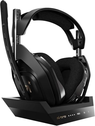 Astro Gaming A50 Gaming-Headset mit Kabel, Astro Dolby Audio, Dolby Audio, Game/Voice Balance Control, 2,4 GHz Kabellos, 9m Reichweite, für Xbox X|S, Xbox One, PC, Mac - schwarz (Generalüberholt)