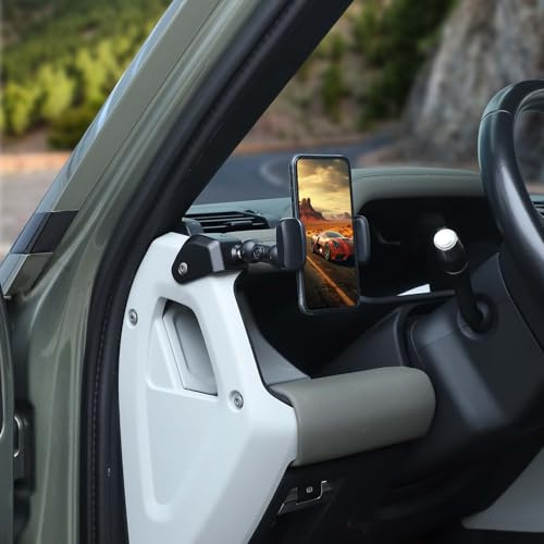 HIRUFAIT Handyhalterung kompatibel mit Land Rover Defender 90 110 130 2020-2023, 360° verstellbare Armaturenbrett-Halterung für alle Smartphones (Stil A)