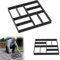 YRHome Betonform Garten Kunststoff Pflasterform Garten Trittsteine Schwarz Pflastersteine Streichen DIY Beton Gießform Für Gehwegen, Garten, Rasenbahnen-Quadrat Model 3(8 Kammer)-1 Stück