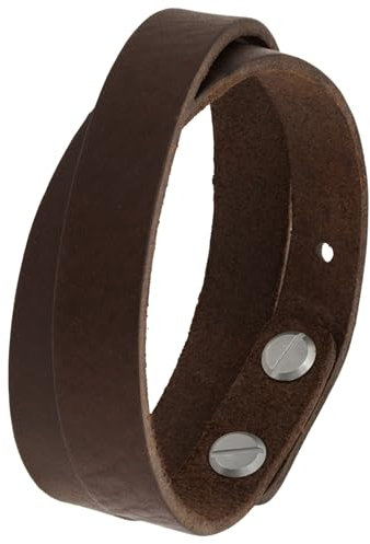 Simaru Lederarmband für Frauen & Männer, Echtleder-Armband mit Edelstahl Hakenverschluss, Made in Germany (Braun)