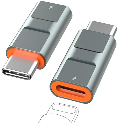 2 Pièces Adaptateur Lightning vers USB C Chargement Rapide 36W et Transmission de Données Adaptateur Lightning Femelle vers USB C Mâle pour iPhone 16 15 Pro Max Galaxy S24/S23, Pas pour Audio/OTG
