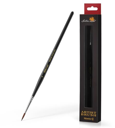 Golden Maple #00 Kolinsky Sable Miniature Paint Brushes, Ultra Fine Paint Brushes for Details, Watercolor, Fingure
