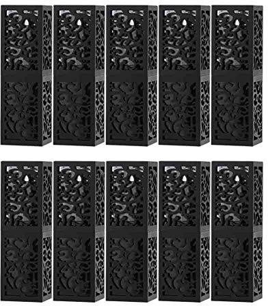 Nimomo 10 Stück Leere Lippenstift Rohre, Leer Kunststoff Lippenstift Tubes | 12mm DIY Lippenbalsam Container, Lippenstiftrohr leer DIY Kosmetik Lippenbalsam Behälter Flasche (schwarz)