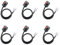 Hklshyd DC 0/1-10V Knob LED Dimmer, Low Voltage Passive Dimmer PWM Dimming for 0-10V or 1-10V Dimmable Electronic LED Driver 6Pc