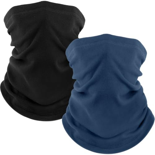 fuinloth 2 Stück Winter Loop Schal Fleece Halswärmer Schlauchschal Warmer