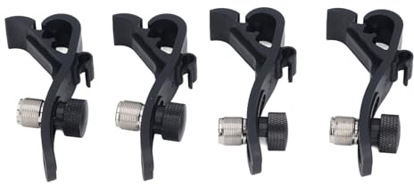 Haofy Altezza del Microfono Regolabile per Microfono a Tamburo a Lungo Mantenesse per Prestazioni di Batteria 4 Pacchetto di Plastica del Batterista