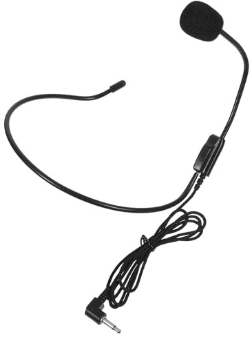 Garneck 4 Stück Mikrofon Headset Schwarz Kunststoff mit 3, 5-mm Klinke | Leichtes Design, Klare Klangqualität für Verstärker, Schulanfang Party, für Lehrer und Musiker