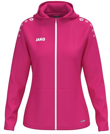 JAKO One Kapuzenjacke – Atmungsaktive Sportjacke für Damen aus 100% Polyester, mit weichem Micro-Fleece, ideal für Sport und Freizeit