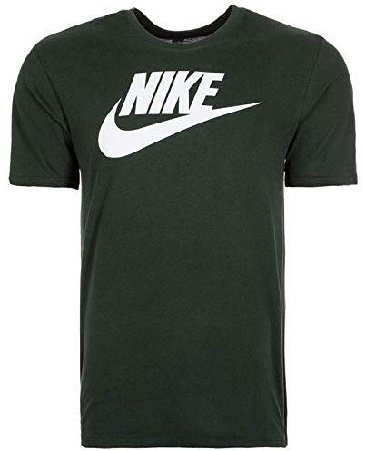 Nike Men's Icon Futura Short Sleeve Top - Outdoor Green/White, Large