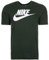 Nike Men's Icon Futura Short Sleeve Top - Outdoor Green/White, Large