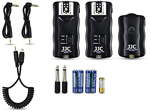 JJC 16 canali wireless/radio flash Speedlite studio Trigger con 2 ricevitori dell' otturatore per Fujifilm x-t2/X-Pro1/X-T1/x-t10/x-e2s/X-E2/x-a3/X100T/X-M1/x-a2/X-A1/X70/X30/XQ2/XQ1/FinePix S1