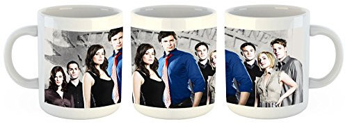 Unified Distribution Smallville Allison Mack Erica Durance Tom Welling - Tasse mit Motiv Bedruckt, 300ml C-Henkel. Tolles Geschenk für Büro, Küche, Geburtstag, Ihre Neue Lieblingstasse zum Frühstück