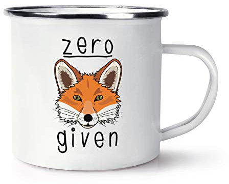Null Fox Given Retro Emaille Becher