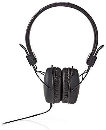 Nedis HPWD1100BK Kabelgebundene Kopfhörer | On-Ear | Faltbar | 1,2-m-Rundkabel | Schwarz