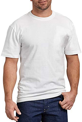 Dickies Herren Kurzärmelig, Schwerer Rundhalsausschnitt Arbeits-T-Shirt, Weiss/opulenter Garten, XL/Tall