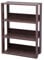 Iris Ohyama, Bücherregal, Aufbewahrungsmöbel auf 3 Ebenen, Regale alle 14 cm verstellbar, Stabil, Industriell, Waschküche, Wohnzimmer, Eingang, Schlafzimmer, Büro - Open Wood Rack OWR-600 - Braun