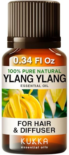 Kukka Ylang Ylang ätherisches Öl [100% NATURREIN] Haut - und Haarpflege, Diffusion, Aromatherapie, Badebombe - Herstellung, Selbstherstellung von Seife und Kerzen (10ml)