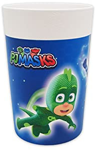 Procos 92853 - Mehrwegbecher PJ Masks, 2 Stück, Fassungsvermögen 230 ml, wiederverwendbar, Partygeschirr