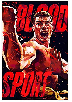 Bloodsport Jean Claude Van Damme Fan Art Leinwand Poster Wandkunst Dekor Druck Bild Gemälde für Wohnzimmer Schlafzimmer Dekoration ungerahmt: 30 × 45 cm